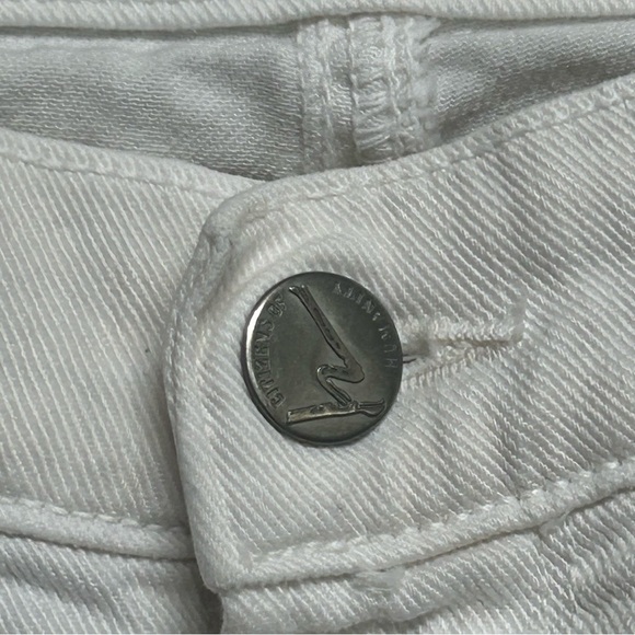 Citizens of Humanity White Bermuda Cutoff Jean Shorts Women’s 26 Raw Hem Denim - Picture 4 of 10